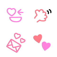 [LINE絵文字] 可愛くて使える♡pink絵文字の画像