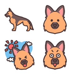 [LINE絵文字] シェパード犬の絵文字 bywHの画像