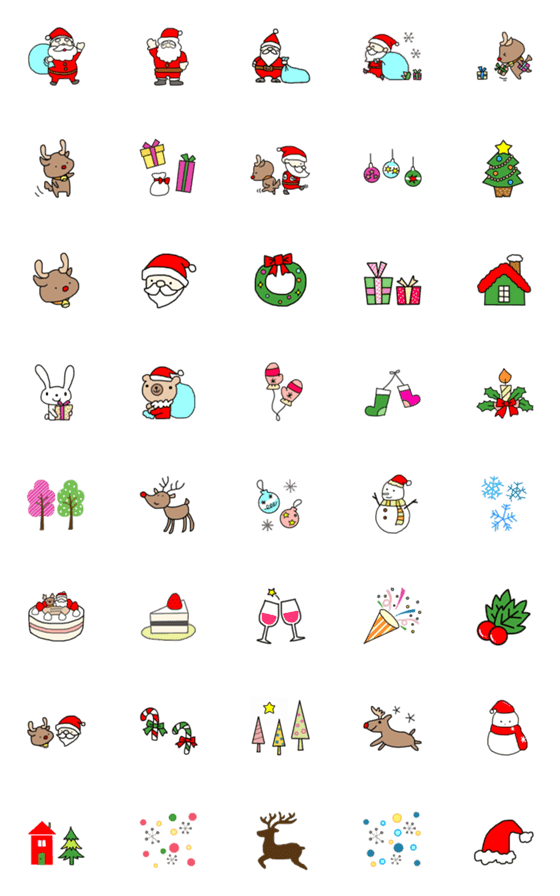 [LINE絵文字]クリスマスの季節の画像一覧