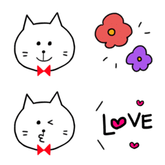 [LINE絵文字] ねこちゃんとシンプルでかわいい絵文字の画像