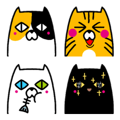 [LINE絵文字] 生意気な猫達の画像