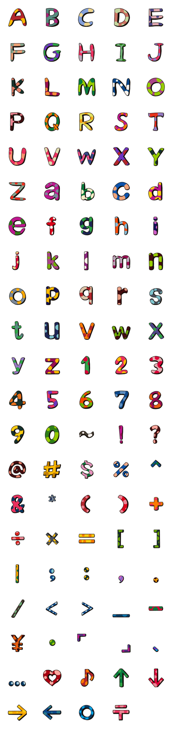 [LINE絵文字]A-Z emojiの画像一覧
