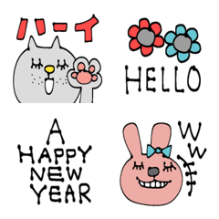 [LINE絵文字] わかりやすい奴ら☆うさぎとねこの画像