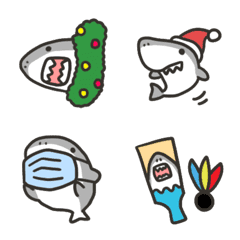 [LINE絵文字] サメちゃん♥️クリスマス＆新しい冬の画像