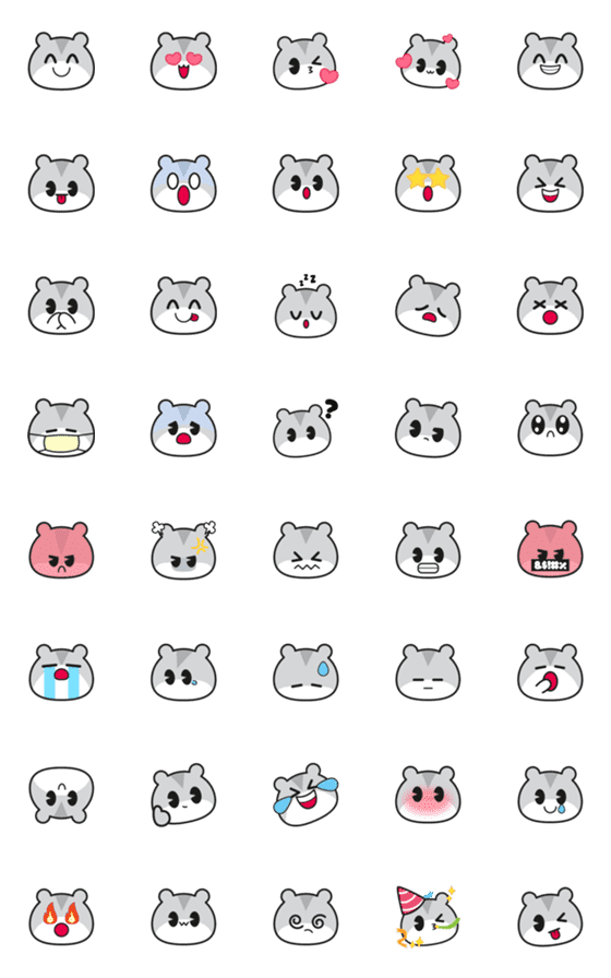 [LINE絵文字]Cute Hamster Emoticonの画像一覧