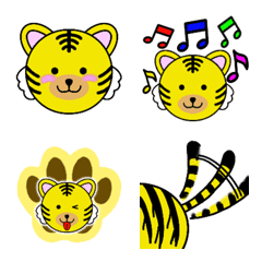 [LINE絵文字] まんまるトラさんの絵文字の画像