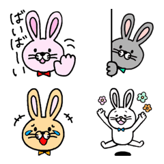 [LINE絵文字] シンプルで使いやすい、うさぎさん達の画像