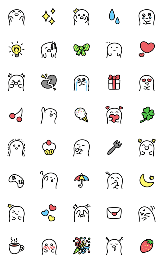 [LINE絵文字]Soft Marshmallowの画像一覧