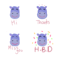 [LINE絵文字] Hippo loveの画像