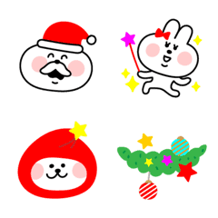 [LINE絵文字] うさぎのうたさんクリスマス絵文字の画像