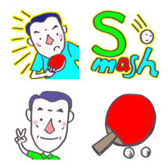 [LINE絵文字] He loves table tennis.の画像
