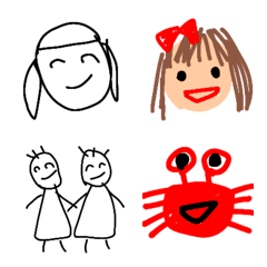 [LINE絵文字] お絵かきみたいな絵文字の画像