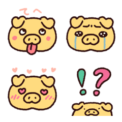 [LINE絵文字] もちもち子豚の絵文字の画像