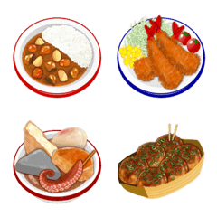 [LINE絵文字] なに食べる？の画像