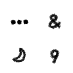 [LINE絵文字] モノトーンシンプルなデコ文字記号の画像