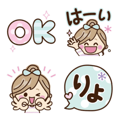 [LINE絵文字] 冬ふわ♡ナチュラルガールの画像