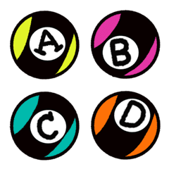 [LINE絵文字] alphabet emoji (:の画像