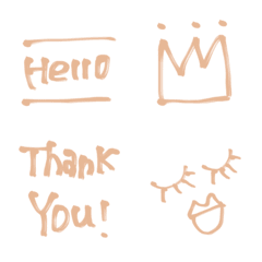 [LINE絵文字] 可愛い！！＊ミルクティー色の絵文字☺︎の画像