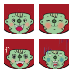 まめちゃんの顔あそびの絵文字メイン画像