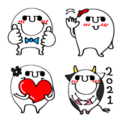 [LINE絵文字] 白い人達☆ひひひひひの画像