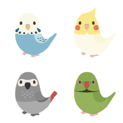 [LINE絵文字] インコ 絵文字の画像