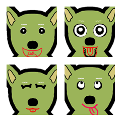 [LINE絵文字] Green Huskyの画像