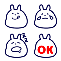 [LINE絵文字] ふくれもちうさぎ☆あなたの絵文字の画像