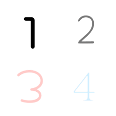 [LINE絵文字] シンプルな可愛い数字の絵文字の画像