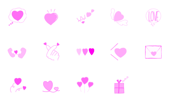 [LINE絵文字]PINK  EMOJIの画像一覧