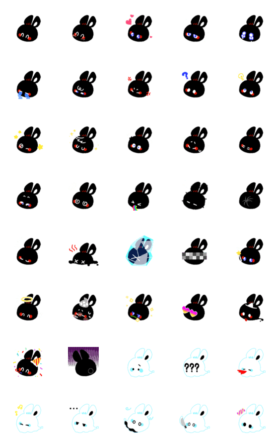[LINE絵文字]黒炭と雪玉の画像一覧