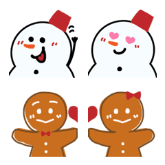 [LINE絵文字] 冬につかえる雪だるまさんの画像
