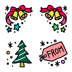 [LINE絵文字] ポップ♥️クリスマス フレームの画像