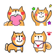 [LINE絵文字] 柴犬のいろいろ絵文字の画像