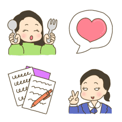 [LINE絵文字] かわいい学生さんの画像