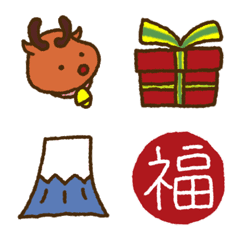 [LINE絵文字] 冬•クリスマス•正月 基本の絵文字の画像