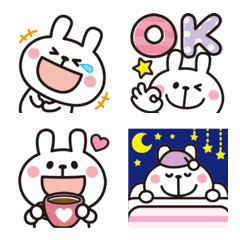 [LINE絵文字] 大人かわいい♡うさぎの絵文字12の画像