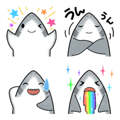 [LINE絵文字] 表情豊かなサメ絵文字の画像