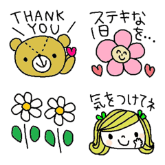 [LINE絵文字] 色んな大人可愛い絵文字998シンプルの画像