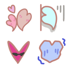 [LINE絵文字] おもしろラブハート♡絵文字の画像