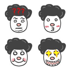 [LINE絵文字] The clown who doesn't speak well Emojiの画像