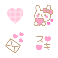 [LINE絵文字] LOVEうさ絵文字の画像