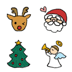 [LINE絵文字] サンタとトナカイのクリスマスの画像