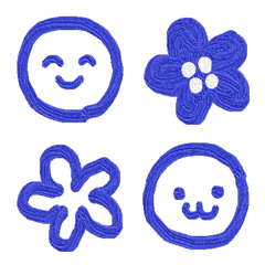 [LINE絵文字] 群青色emojiの画像