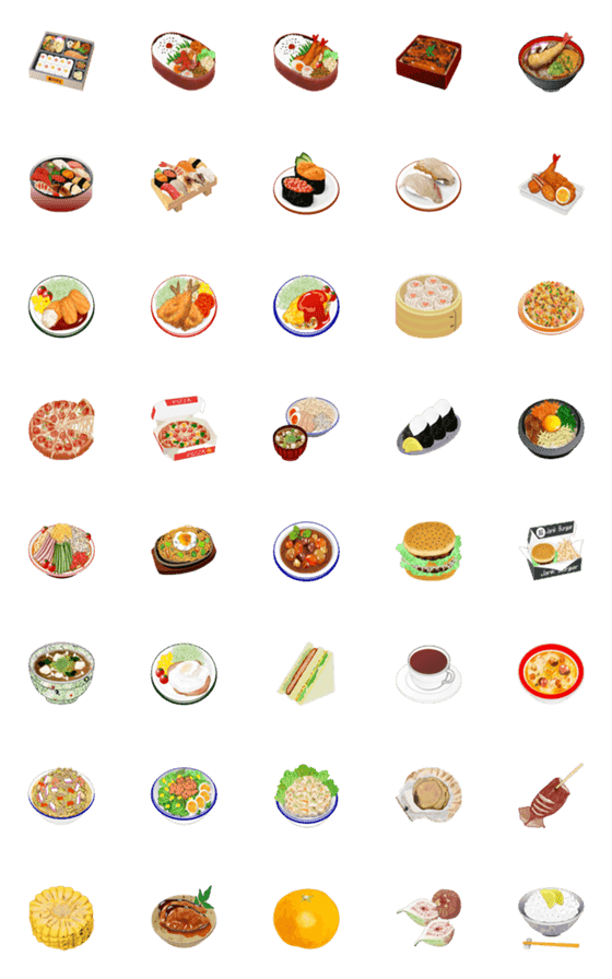 [LINE絵文字]なに食べる？シーズン2の画像一覧