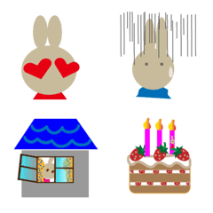 [LINE絵文字] RabbitRibbonちゃんのいつもの1日！の画像