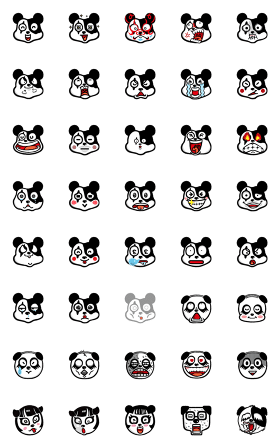 [LINE絵文字]pandachables Emojiの画像一覧