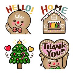 [LINE絵文字] クリスマス♡クッキーちゃん（文字入り）の画像