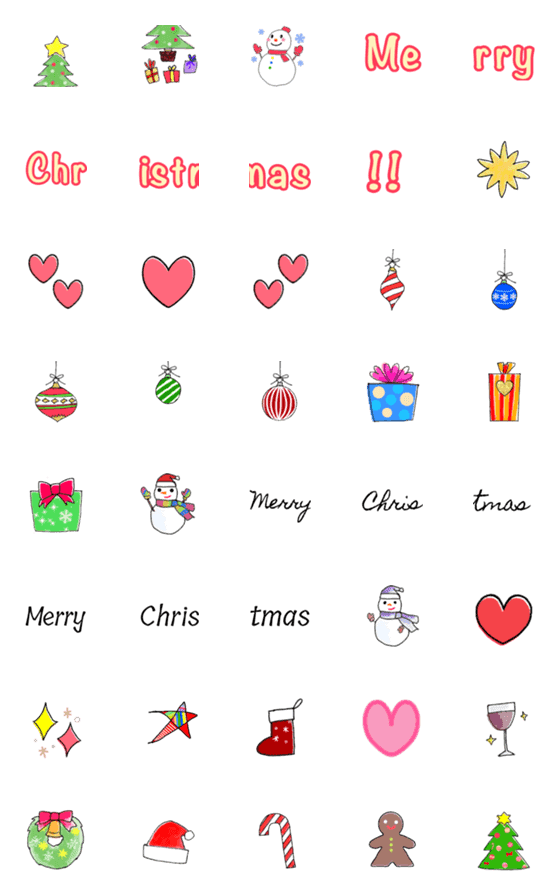 [LINE絵文字]きまぐれに♡スキなもの5 for Christmasの画像一覧