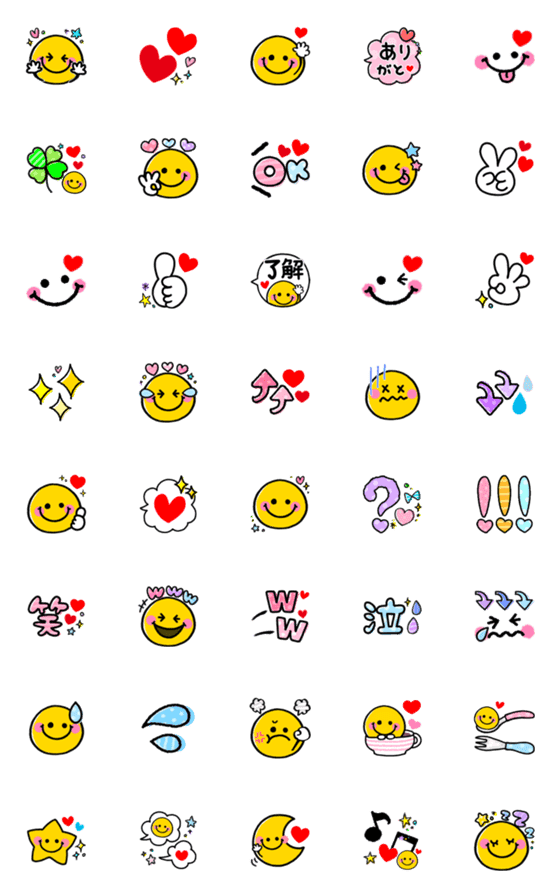 [LINE絵文字]かわいいミックス♡絵文字の画像一覧