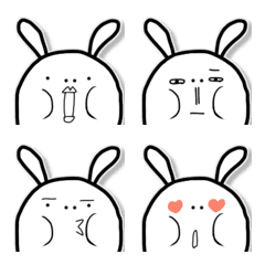 [LINE絵文字] かわいいでしょ？ byうさぎ2の画像